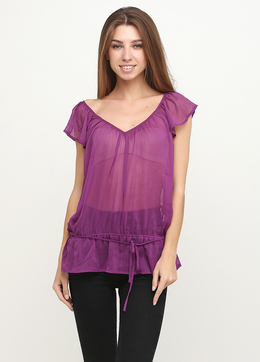 Фиолетовая летняя блуза OVS