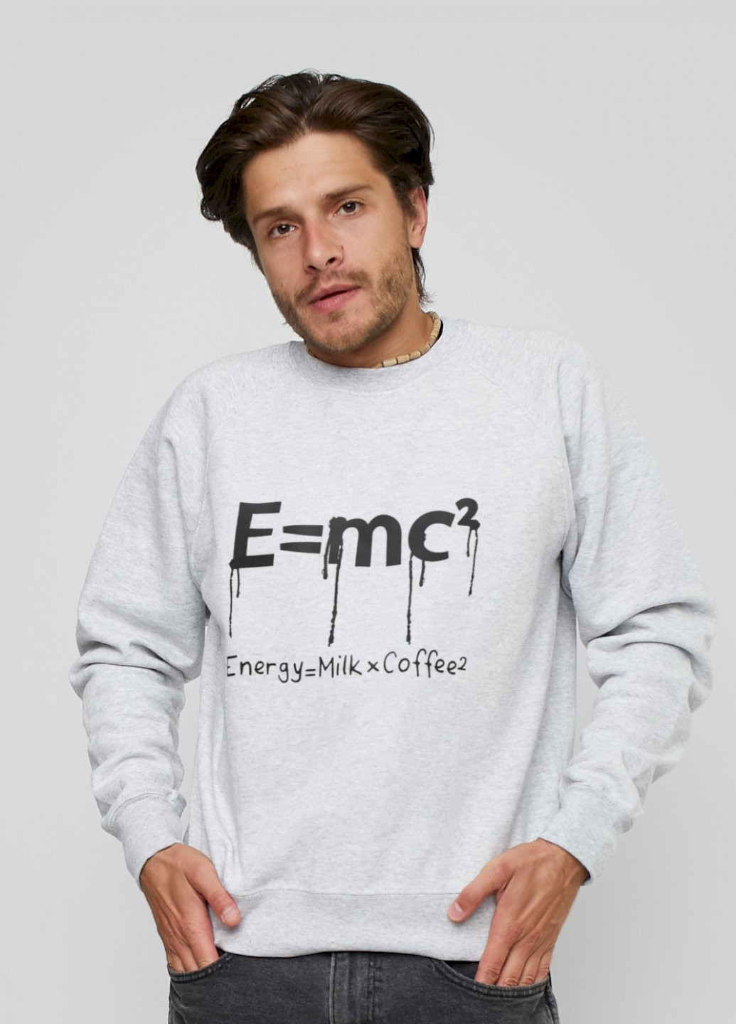Серый свитшот мужской YAPPI рисунок (250563535)