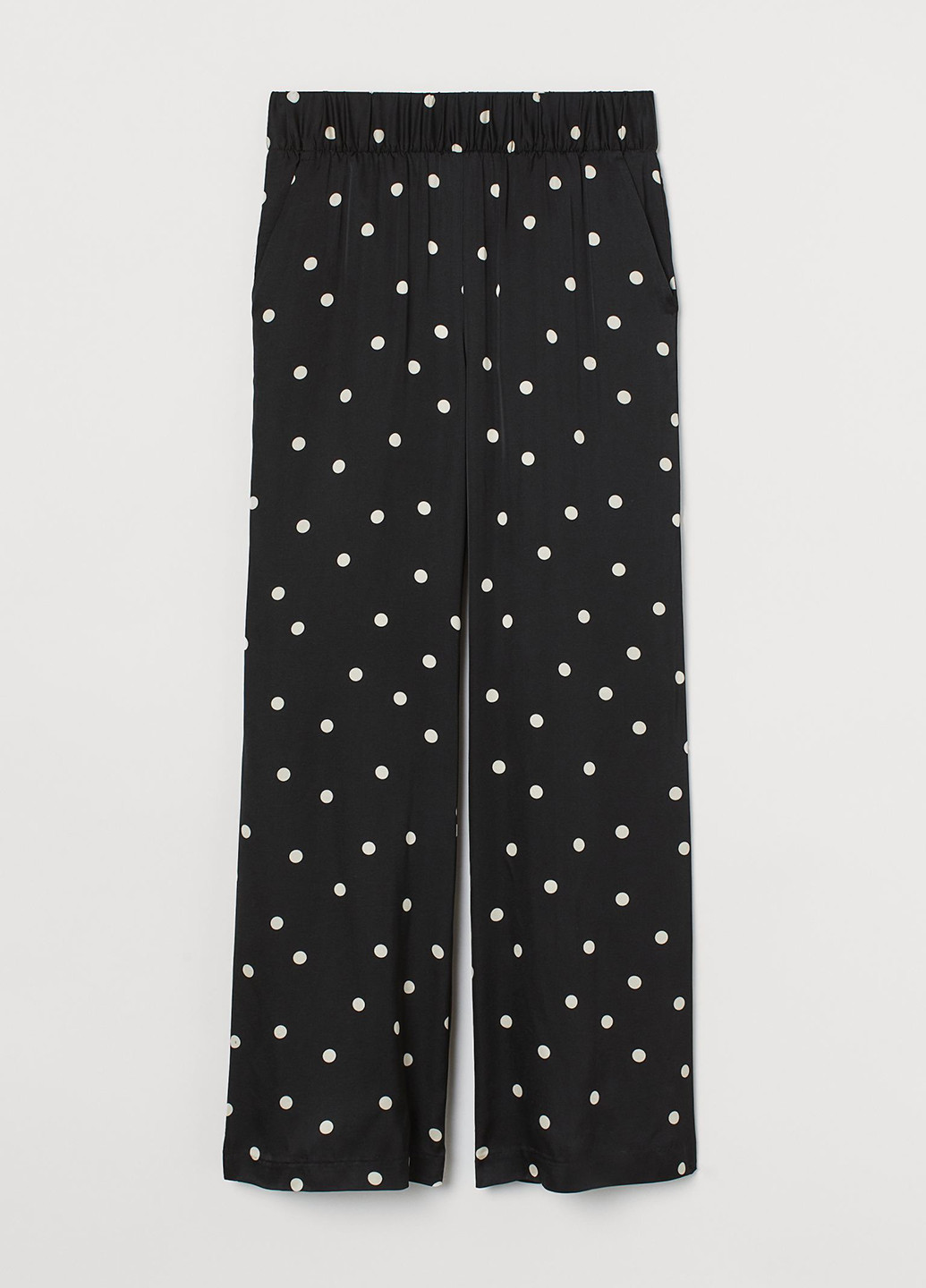 Черные кэжуал летние прямые брюки H&M