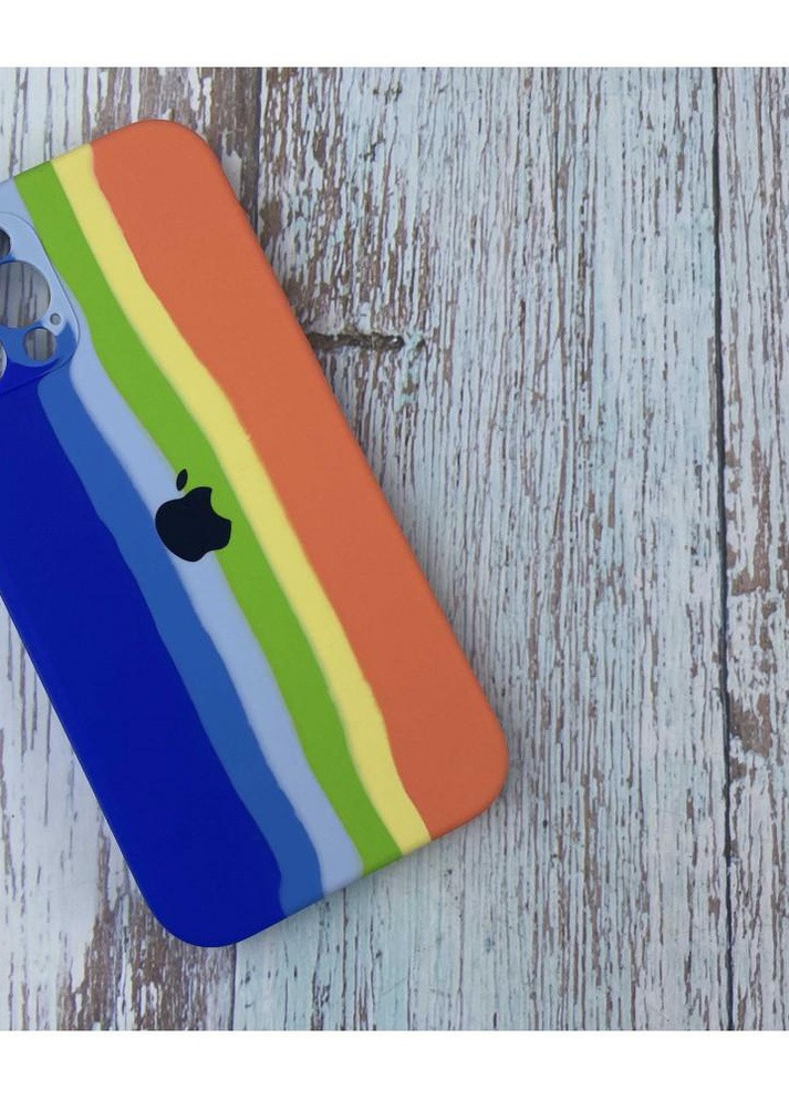 Веселковий Чохол Накладка З Закритою Камерою Rainbow Silicone Case для iPhone 11 Колір №7 No Brand (254091928)