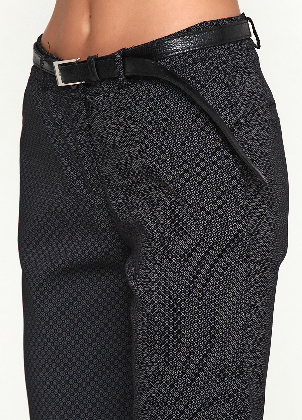 Черные классические демисезонные зауженные брюки LCK FASHION