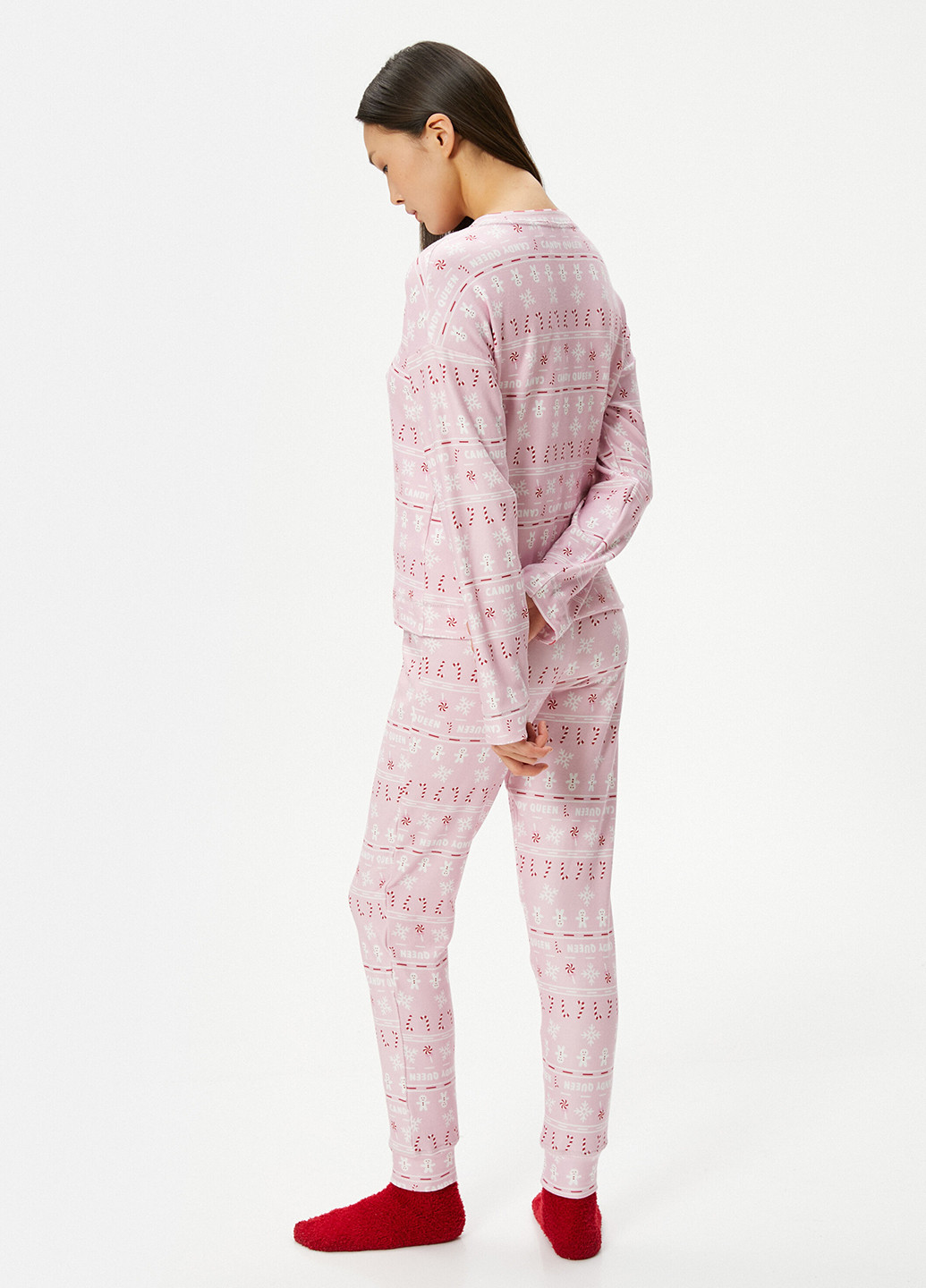 Світло-рожева всесезон піжама (лонгслів, штани) лонгслив + брюки KOTON