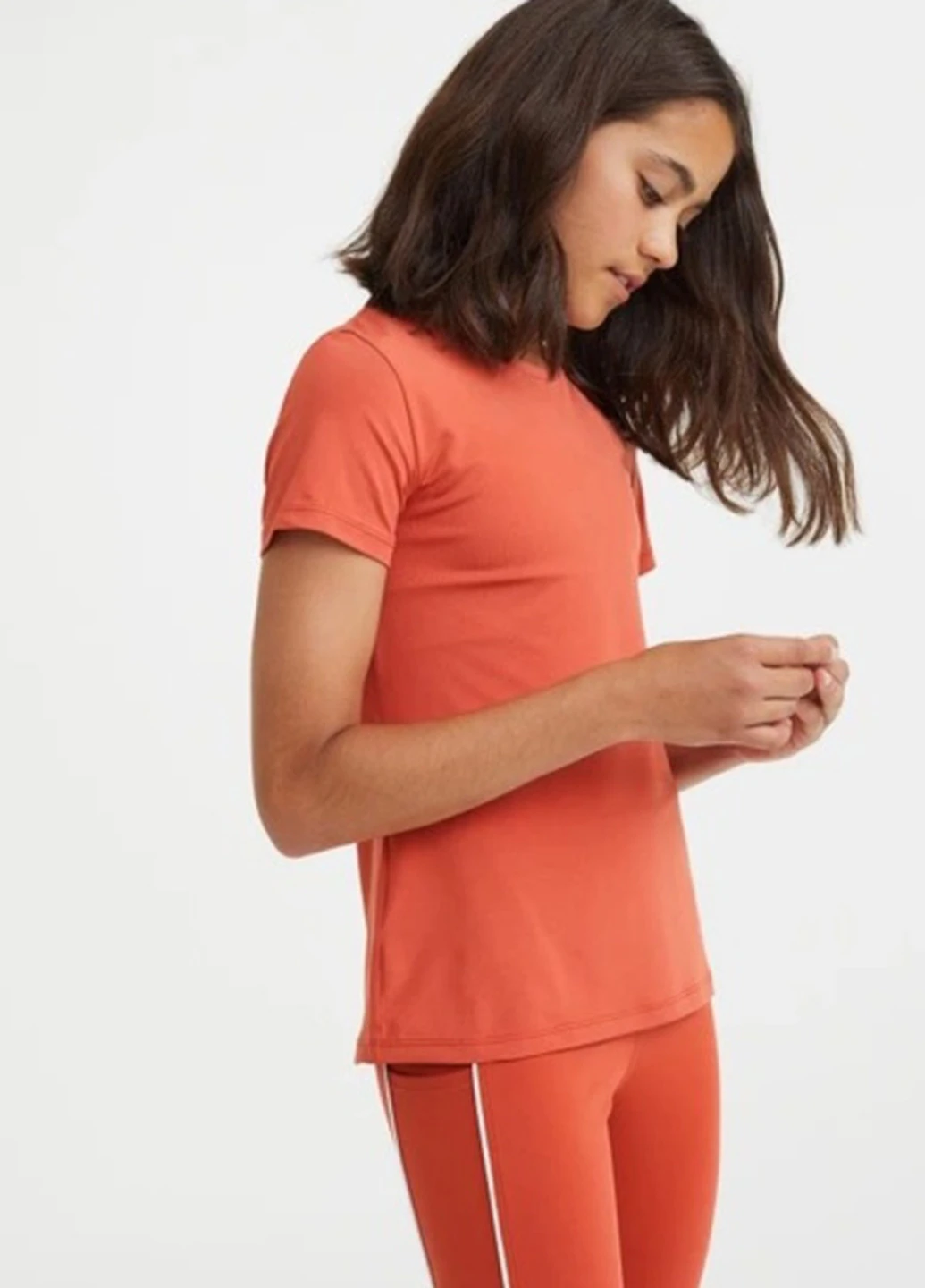 Терракотовая демисезонная футболка H&M