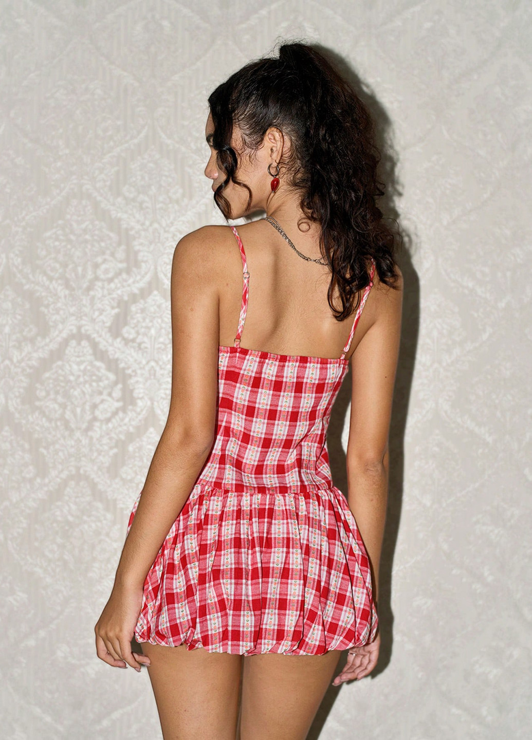 Летний женский сарафан SHEIN в клеточку