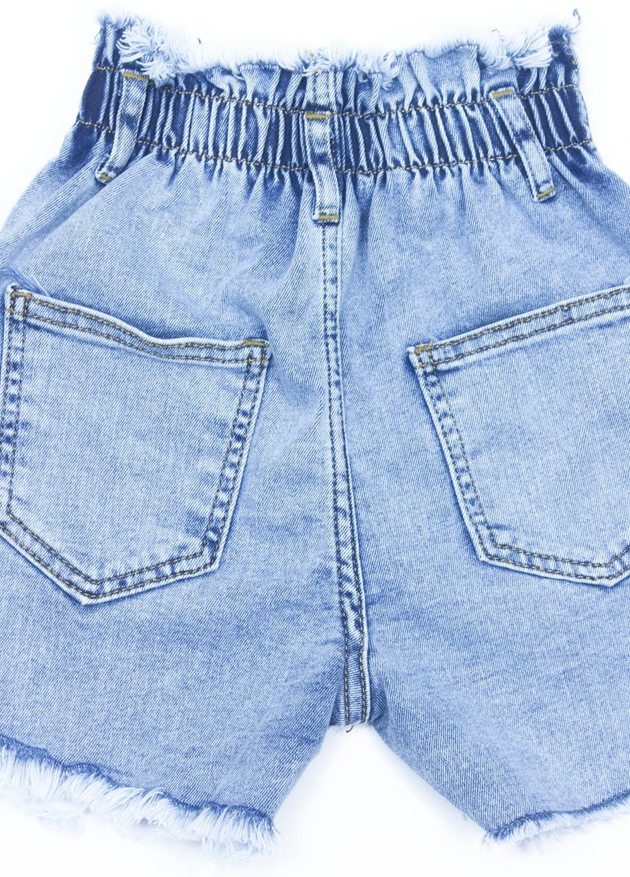 Шорти на гумці для дівчинки блакитні JEANSclub MOM (253108840)