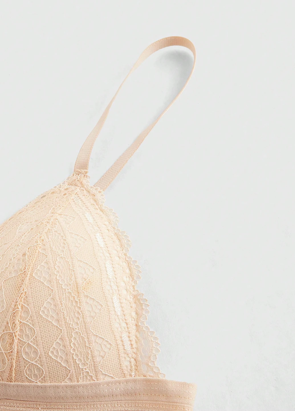 Кремовий бралетт бюстгальтер SHEIN без кісточок поліамід