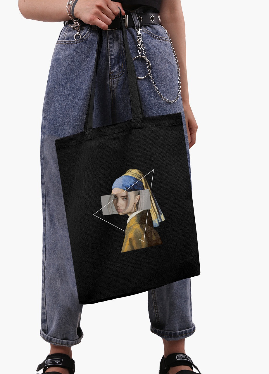 Еко сумка шоппер чорна Біллі Айлиш Ренесанс (Billie Eilish Renaissance (9227-1206-BK) Еко сумка шоппер чорна 41*35 см MobiPrint (215943889)