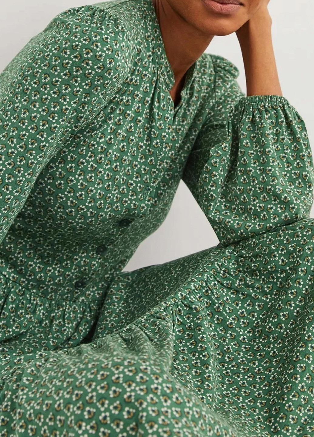 Зелена кежуал сукня а-силует Boden з квітковим принтом