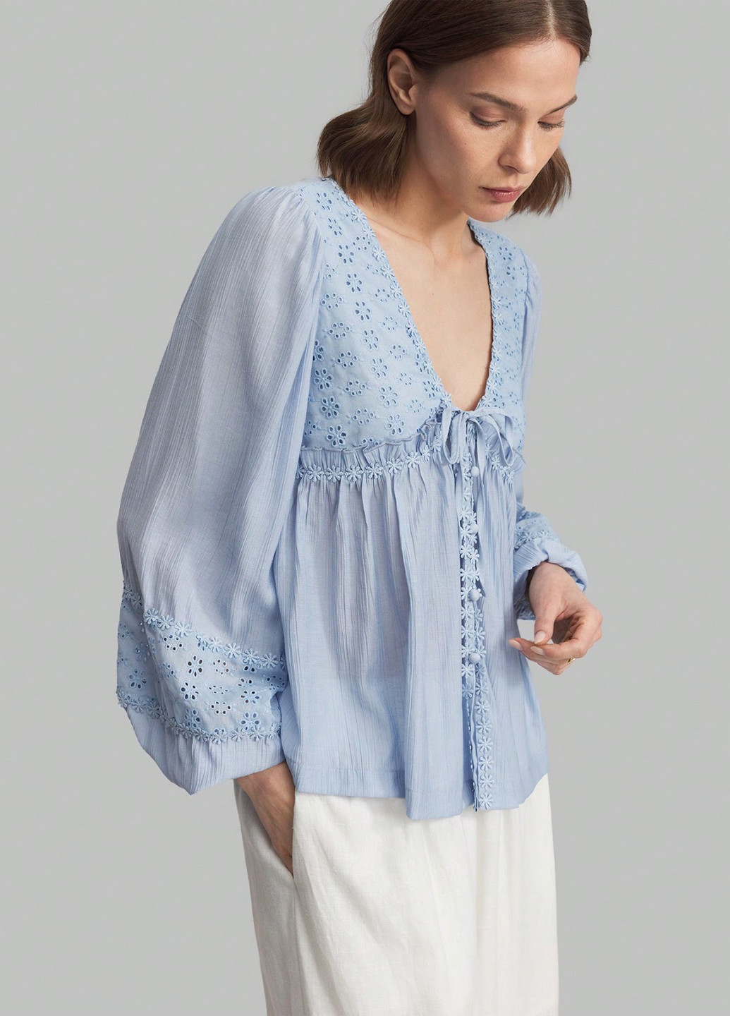 Голубая блуза SHEIN