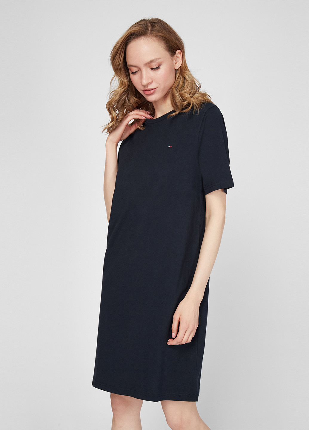 Темно-синя кежуал сукня сукня-футболка Tommy Hilfiger однотонна