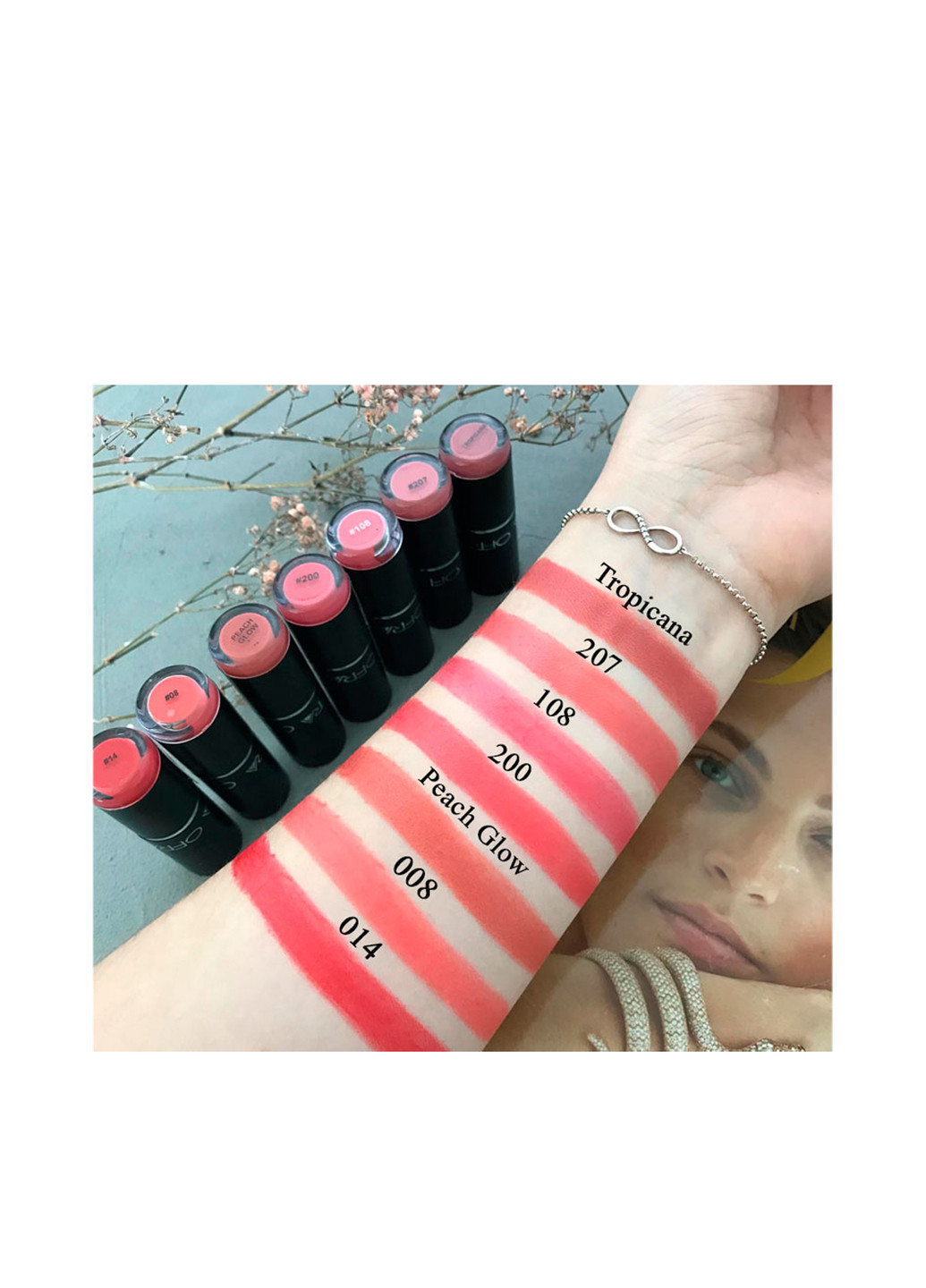 Помада для губ Lipstick Pink Shimmer, 4.5 г Ofra (83358739)
