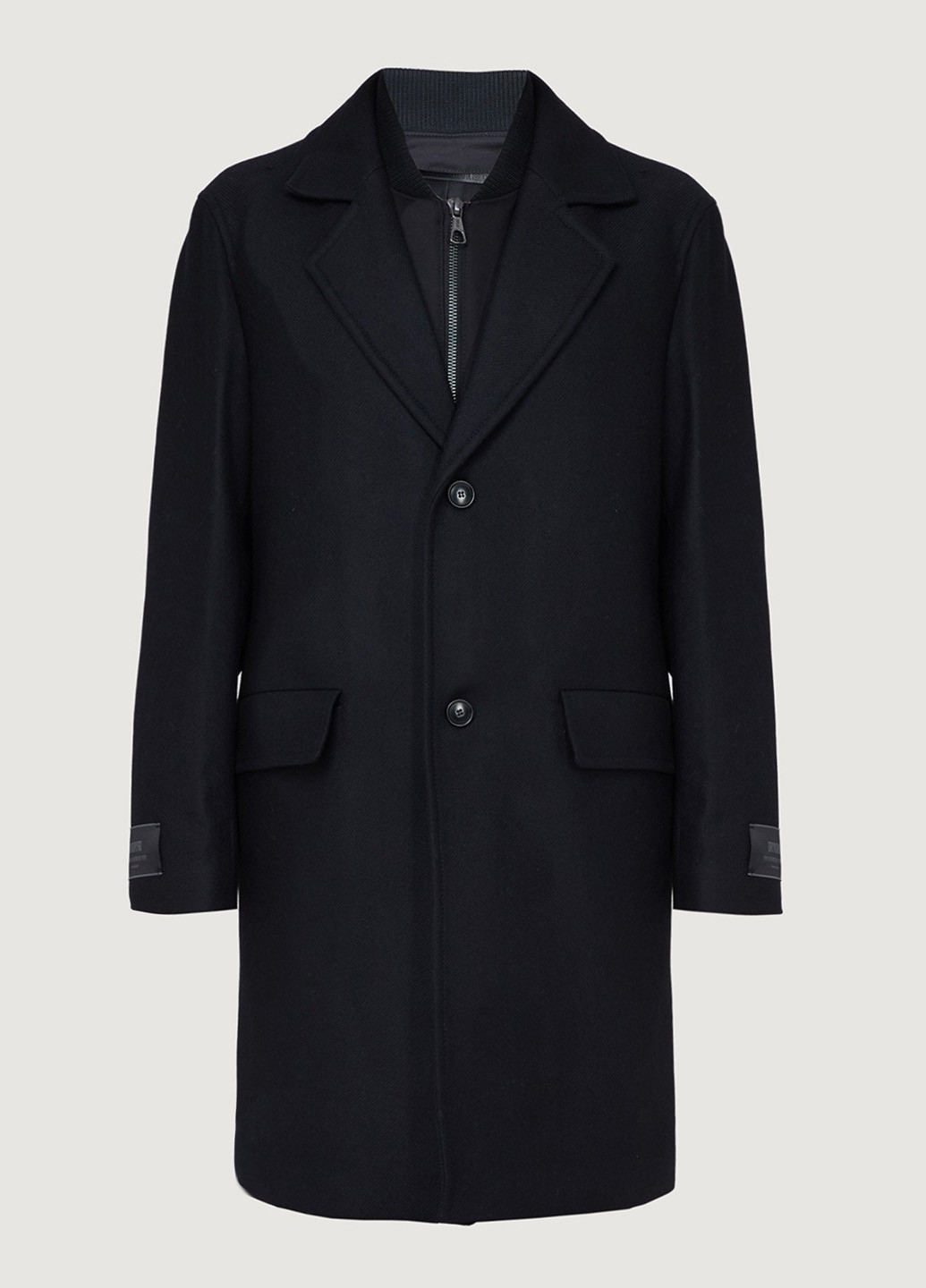 Черное демисезонное Пальто однобортное Drykorn