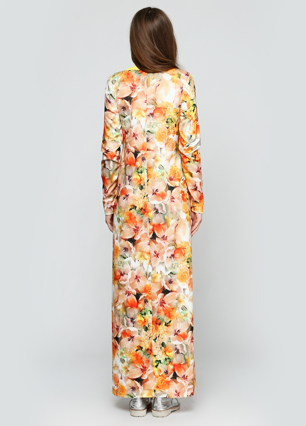 Комбинированное кэжуал платье Gingier с цветочным принтом
