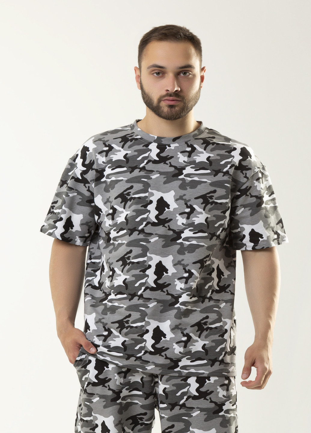Комбинированная футболка мужская 'player' камуфляж Intruder