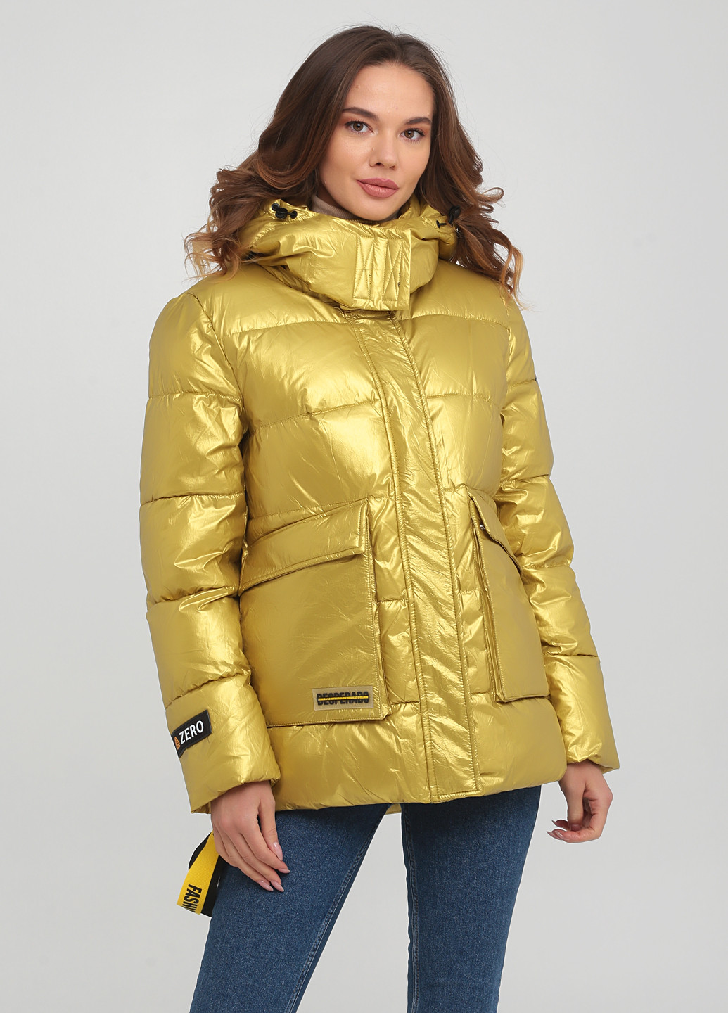 Желтая зимняя куртка Olanmear