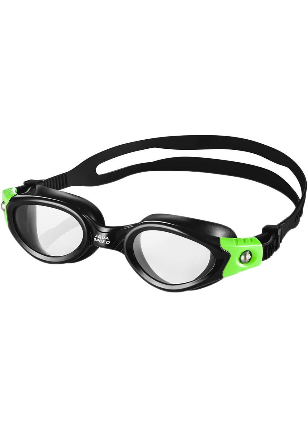 Очки для плавания PACIFIC 6647 Черно-зеленые (5908217666475) Aqua Speed (254342791)