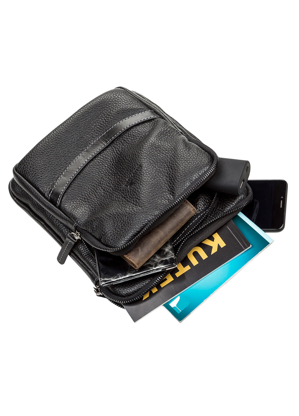 Чоловіча шкіряна сумка 22х24х4 см Shvigel (252127598)