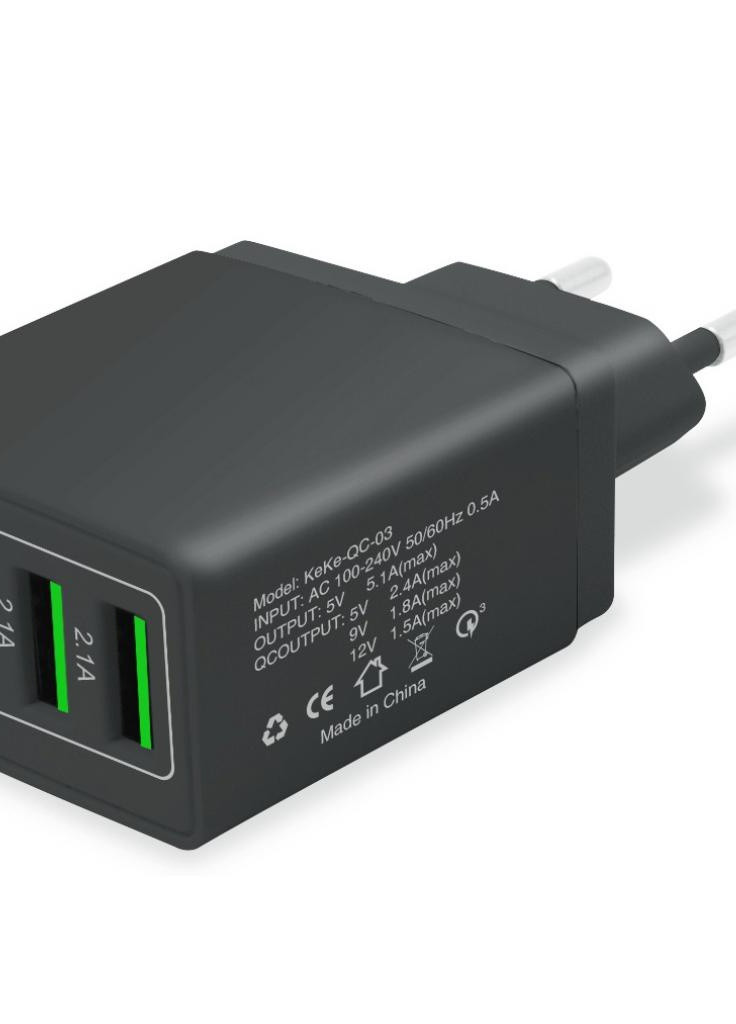 Зарядний пристрій QC-305 3 USB 5.1A Black (QC-305-BK) XoKo (216637873)