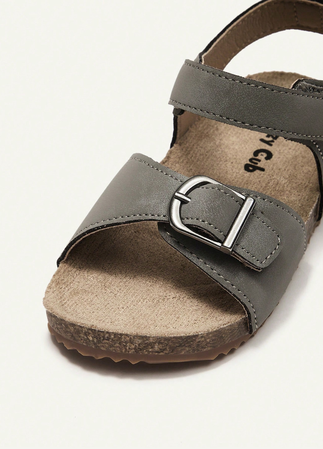 Серые кэжуал сандалии SHEIN на липучке