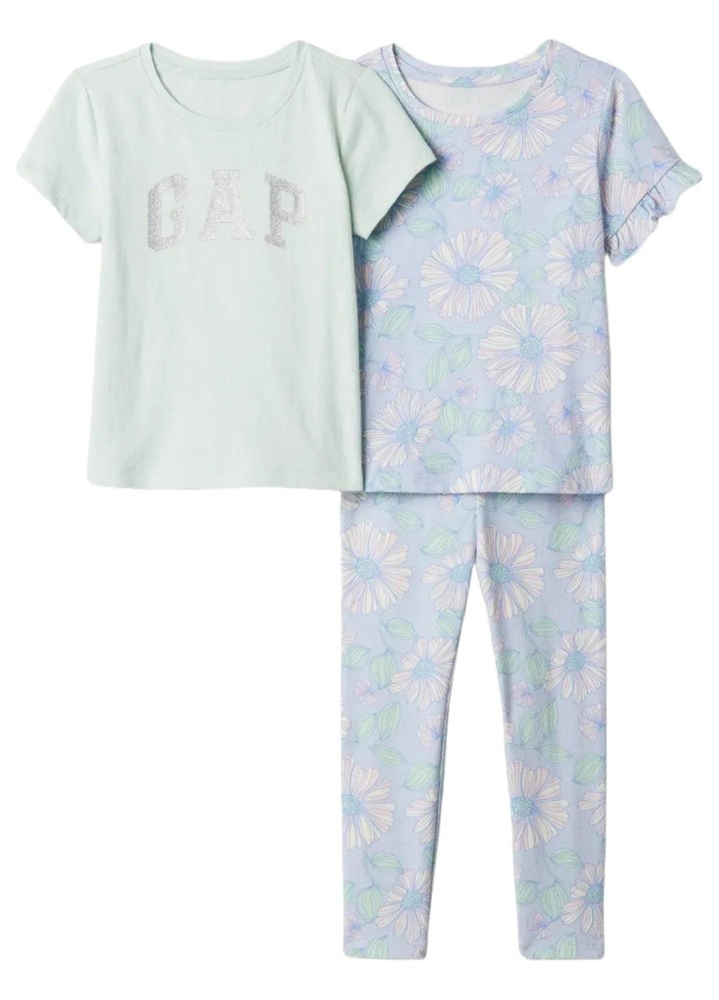 Комбінований літній комплект (футболка (2 шт.), легінси) Gap