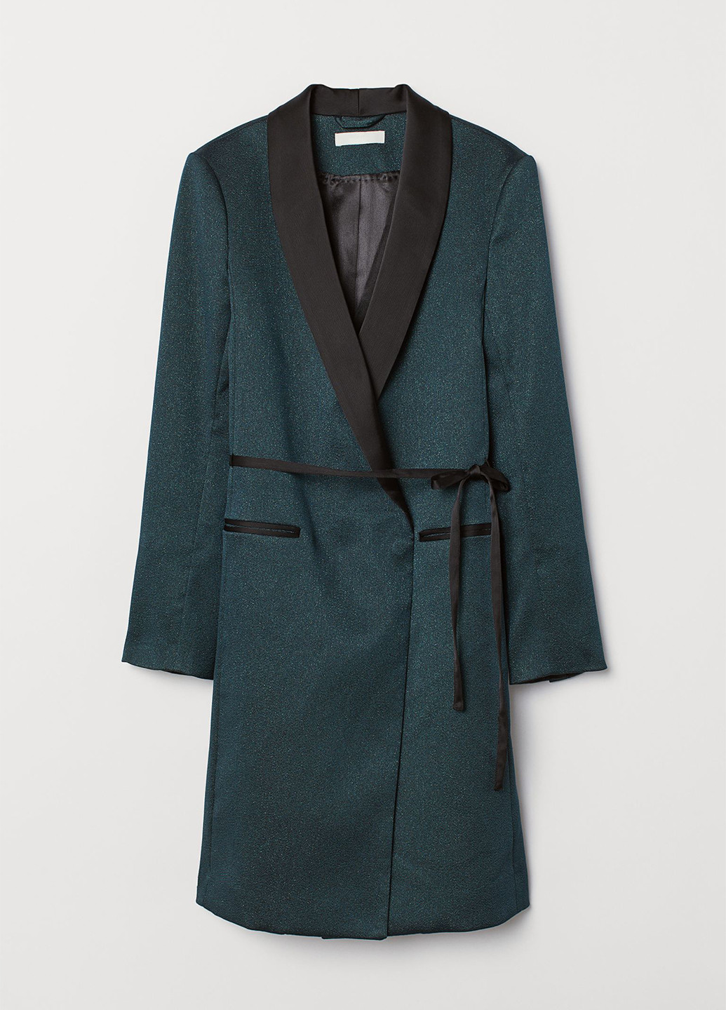 Темно-зеленое демисезонное Пальто однобортное H&M