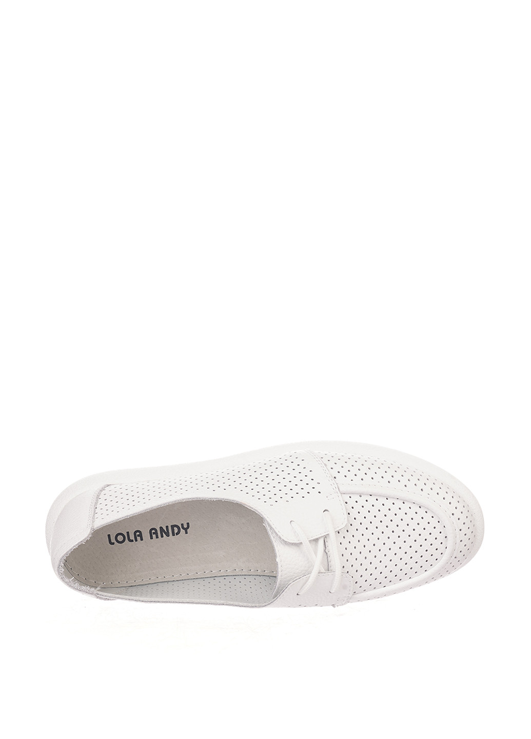 Белые мокасины Lola Andy с перфорацией