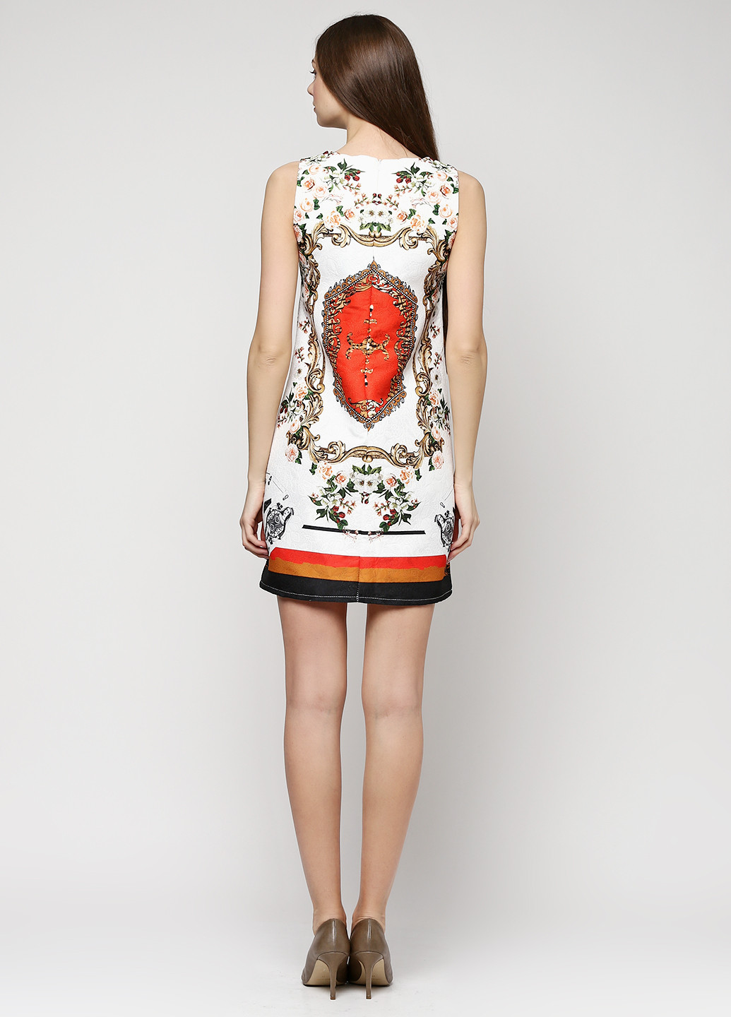 Білий кежуал сукня RED FASHION з орнаментом