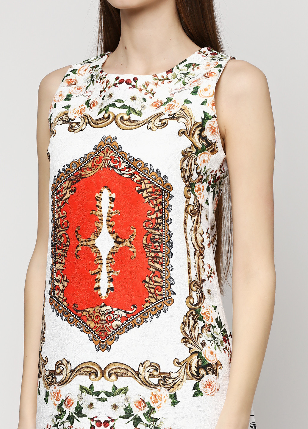 Білий кежуал сукня RED FASHION з орнаментом