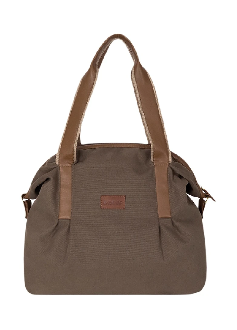 Сумка Женская Leather Canvas Коричневая S0304EX041 Exodus (254953920)