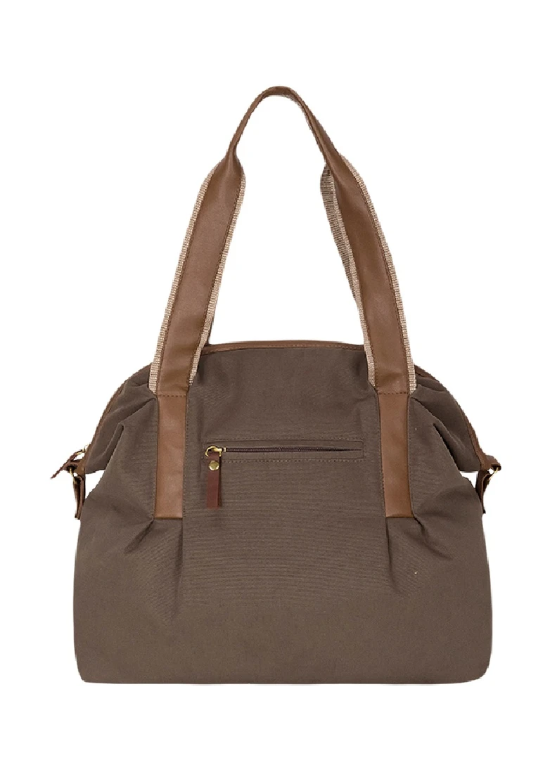 Сумка Женская Leather Canvas Коричневая S0304EX041 Exodus (254953920)