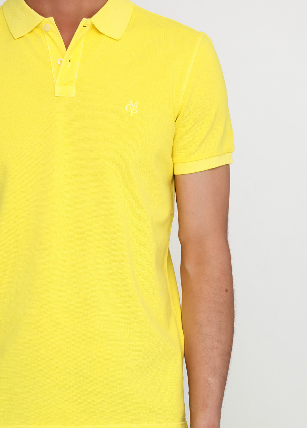 Желтая футболка-поло для мужчин Marc O'Polo однотонная