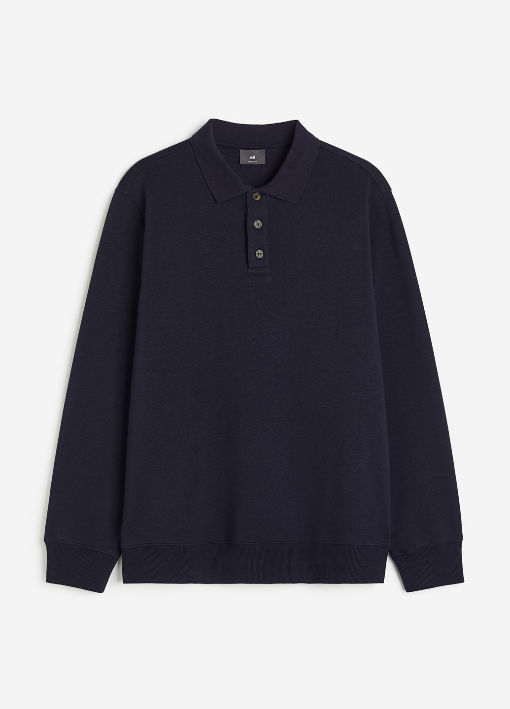 Темно-синій світшот H&M однотонний без декору (361286234)