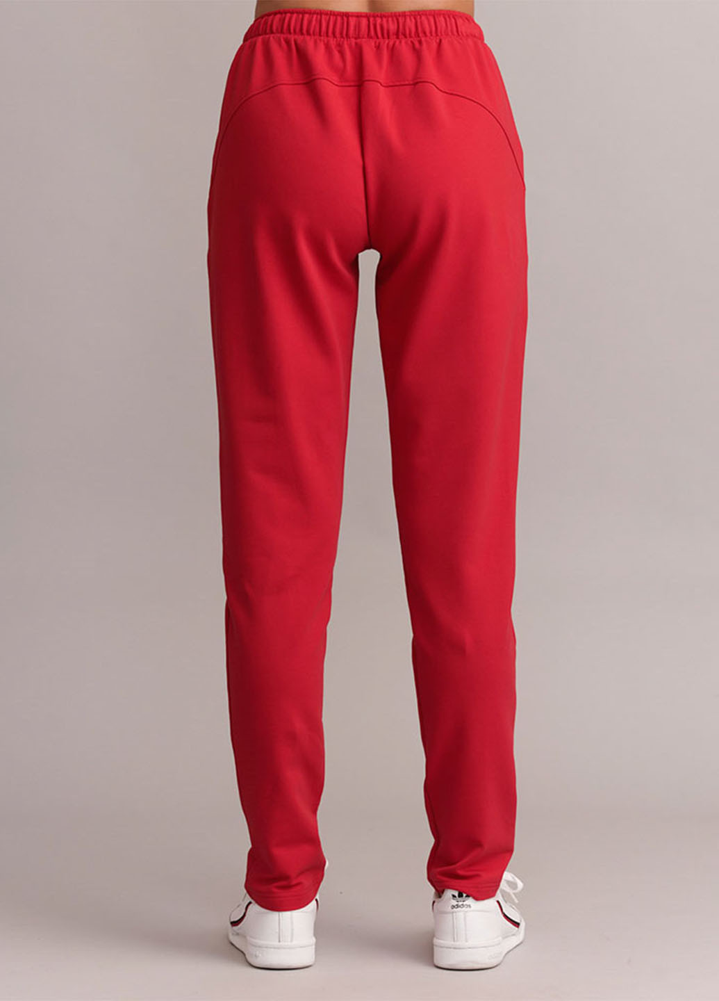 Красные спортивные демисезонные зауженные брюки Promin