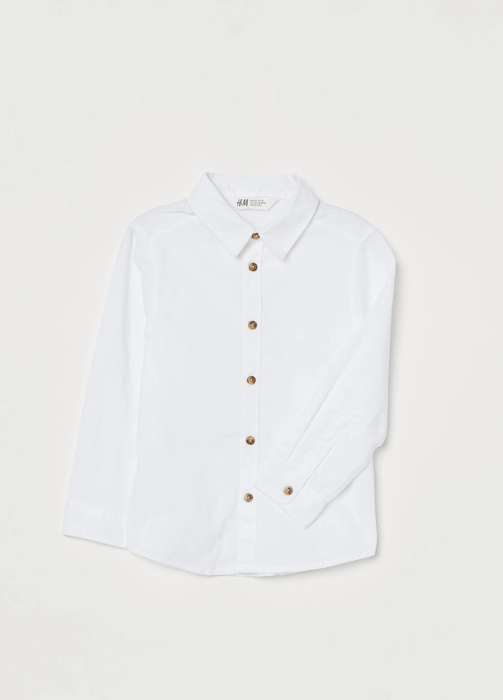 Белая кэжуал рубашка H&M