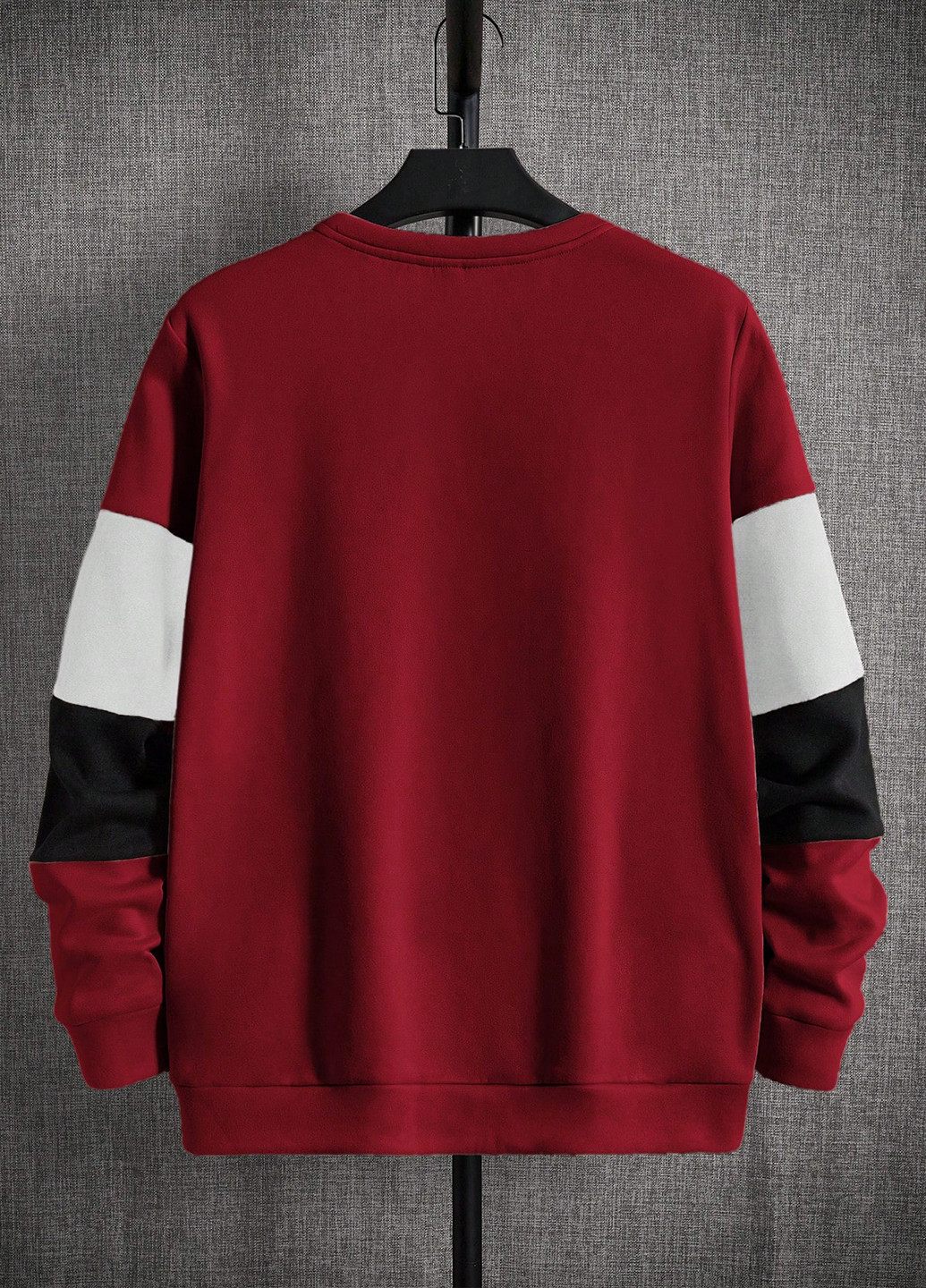 Темно-червоний світшот SHEIN колор блок намистини (339133109)