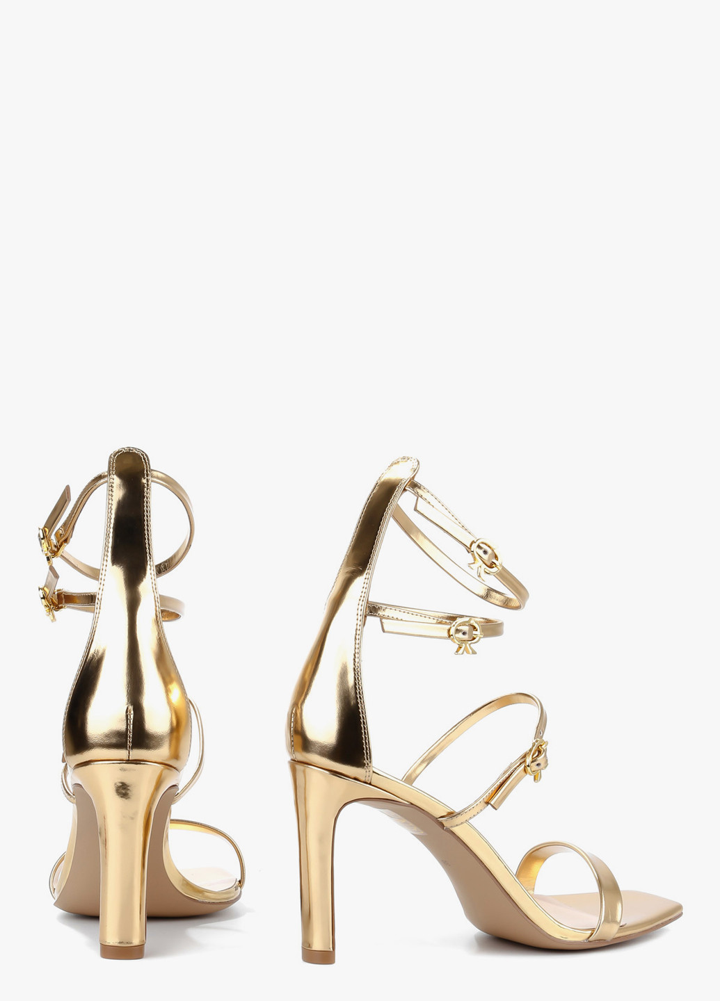 Золотые босоножки Le'BERDES с ремешком