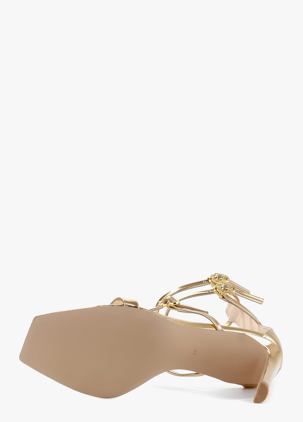 Золотые босоножки Le'BERDES с ремешком