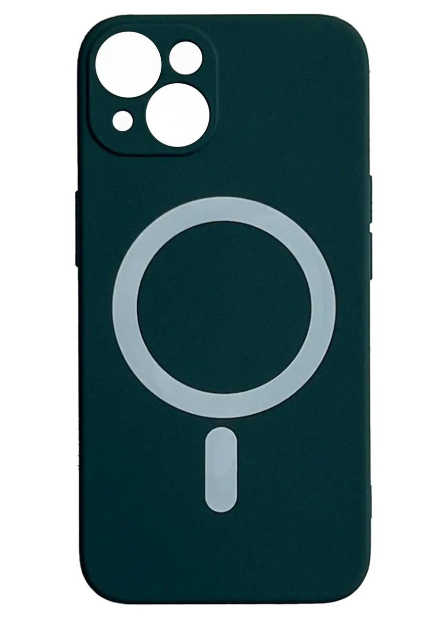 Силиконовый Чехол Silicone Case Закрытая камера с MagSafe для iPhone 12 Темно-зеленый No Brand (255457067)