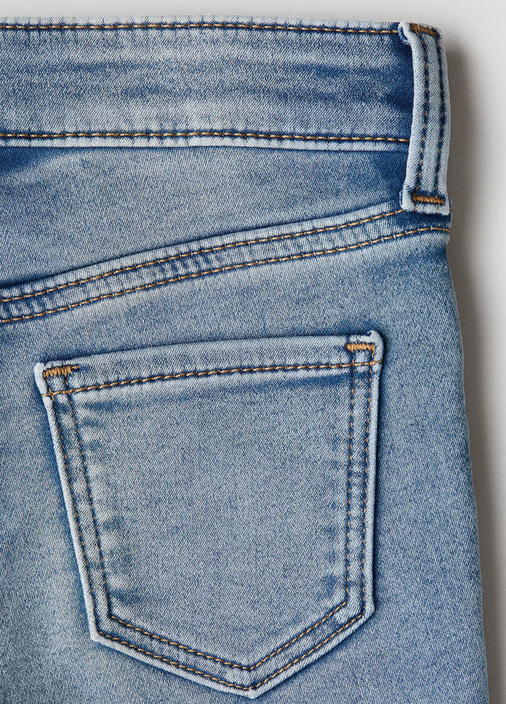 Светло-синие демисезонные скинни джинсы H&M