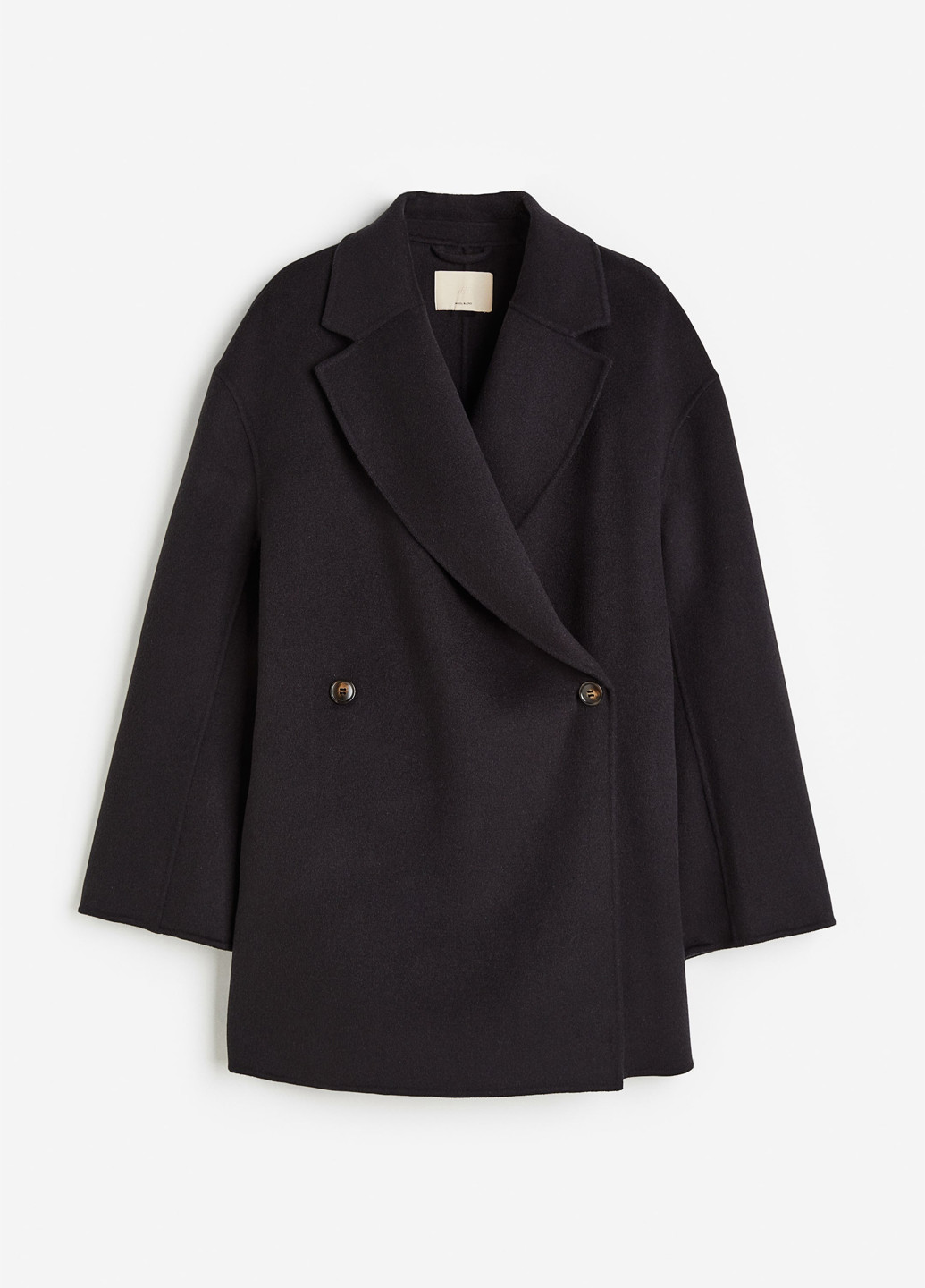 Чорне демісезонне Пальто двобортне H&M