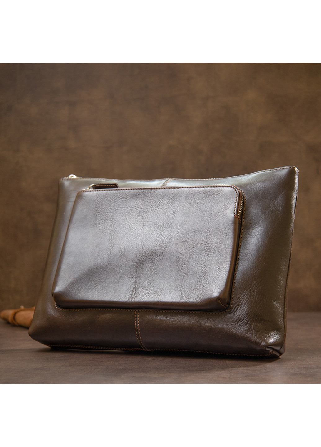 Чоловіча шкіряна сумка для ноутбука 36х25х1,5 см Grande Pelle (250097545)