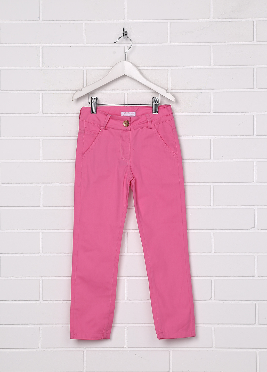 Розовые кэжуал демисезонные прямые брюки Bonito