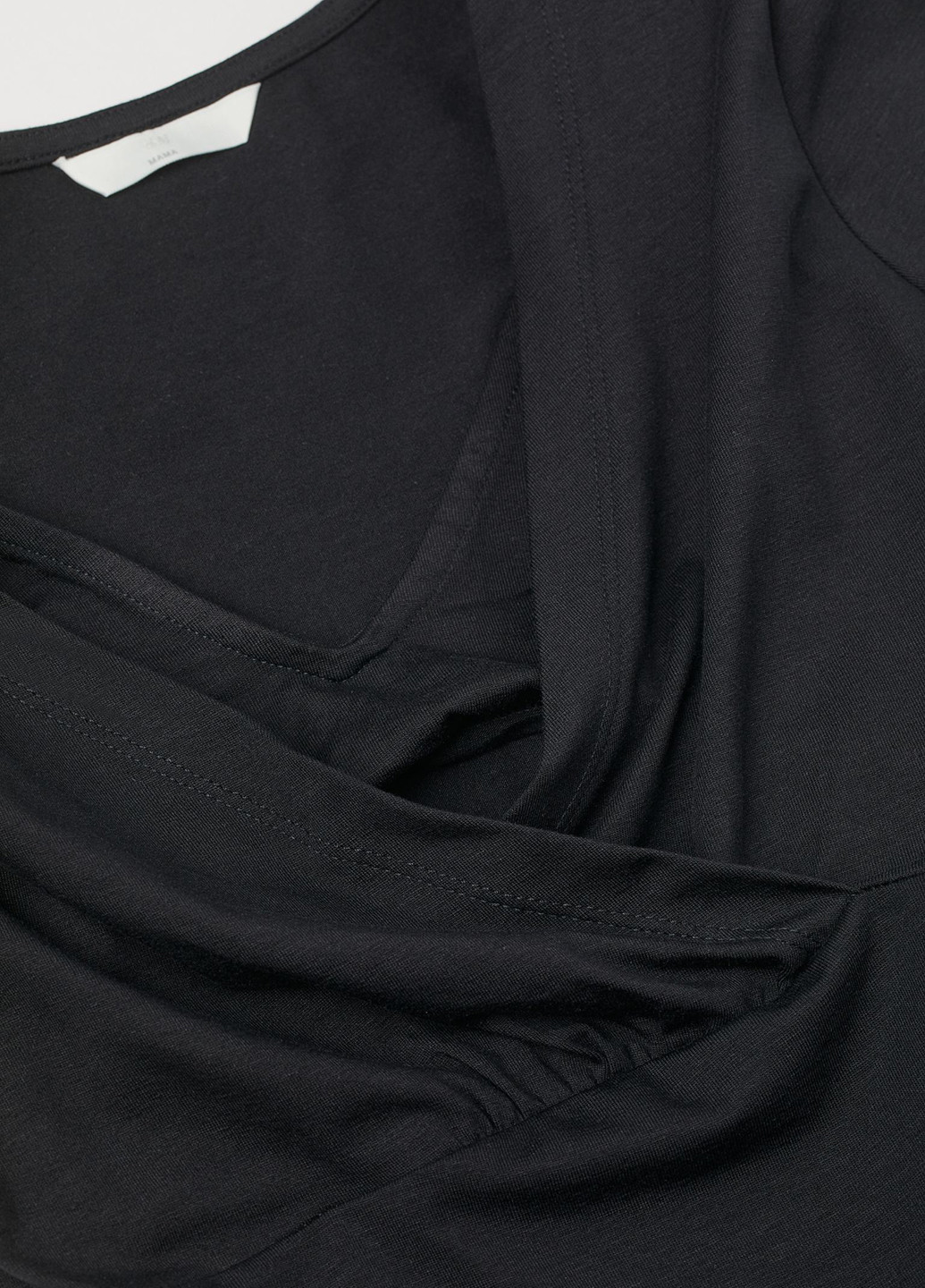 Черное кэжуал платье для кормящих на запах H&M однотонное