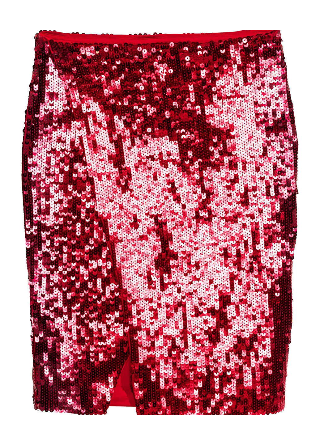 Темно-красная кэжуал однотонная юбка H&M