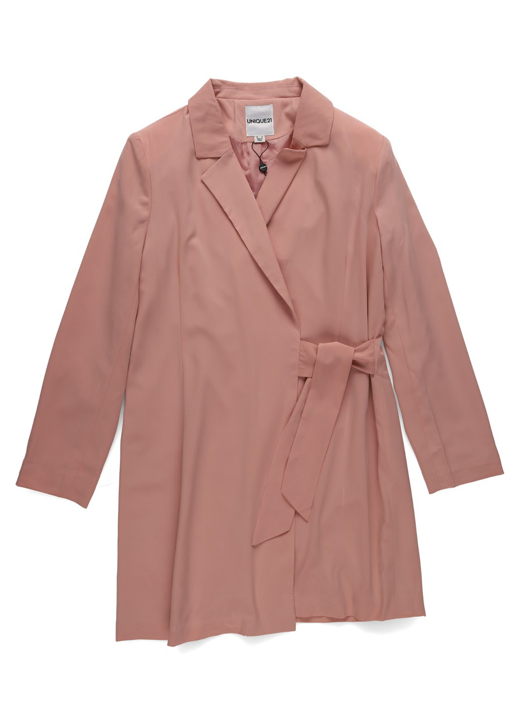 Розовое кэжуал платье на запах, платье-жакет Unique 21 однотонное