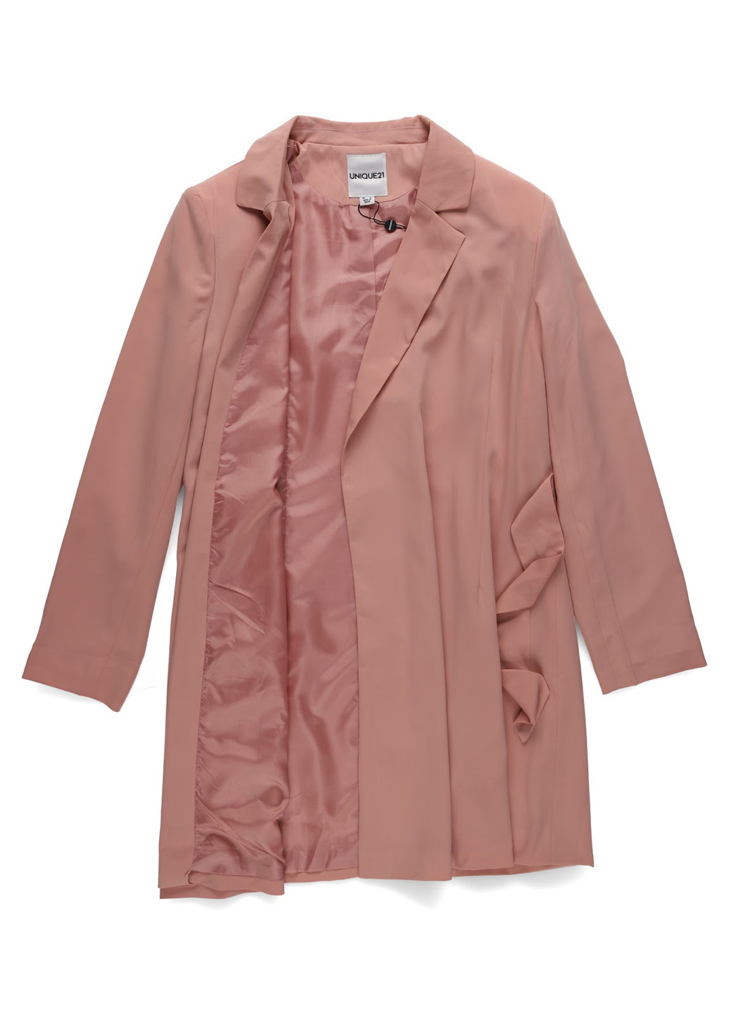 Розовое кэжуал платье на запах, платье-жакет Unique 21 однотонное