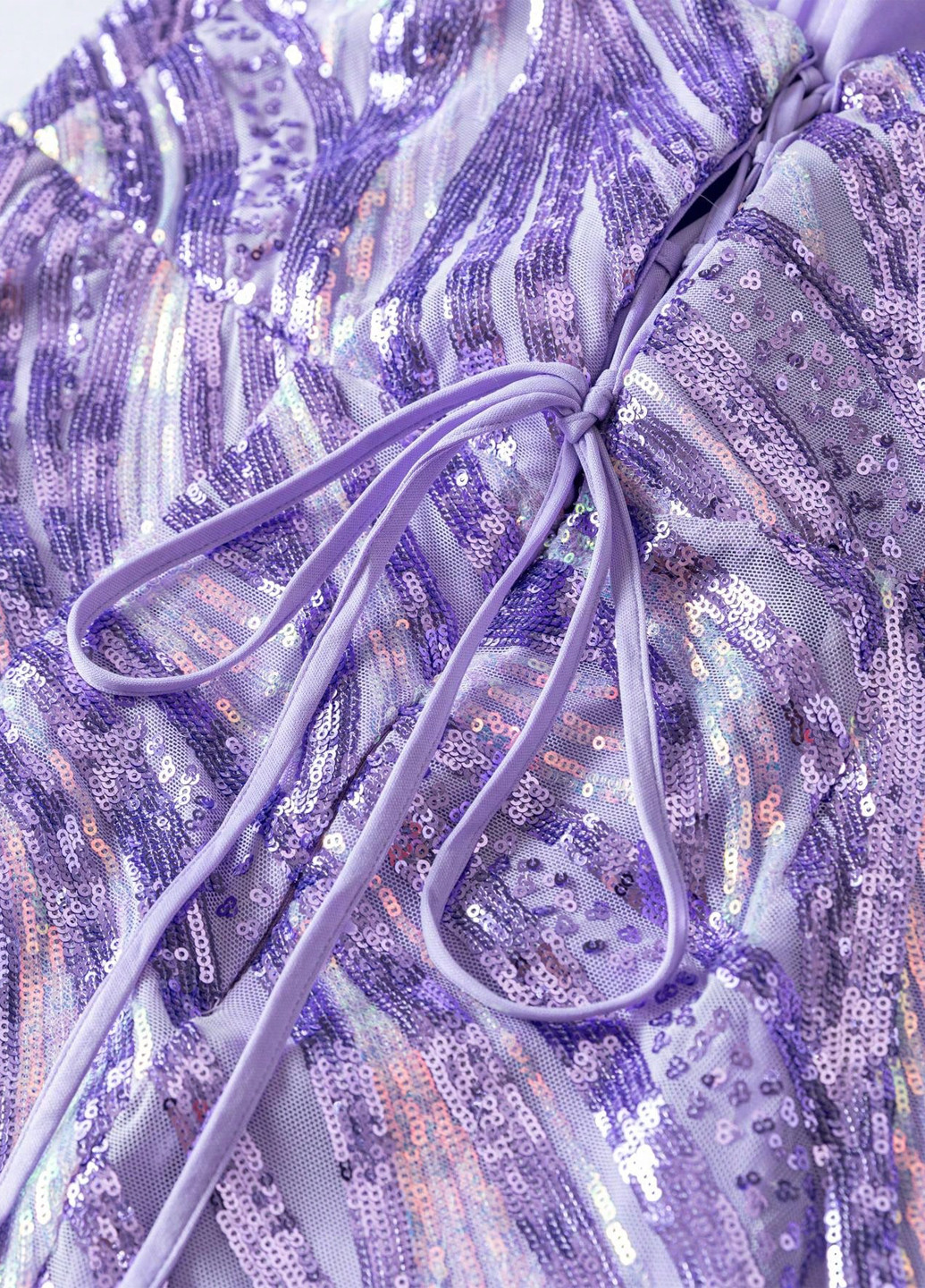 Фиолетовое вечернее платье годе, с открытыми плечами, бандо, с открытой спиной SHEIN с геометрическим узором