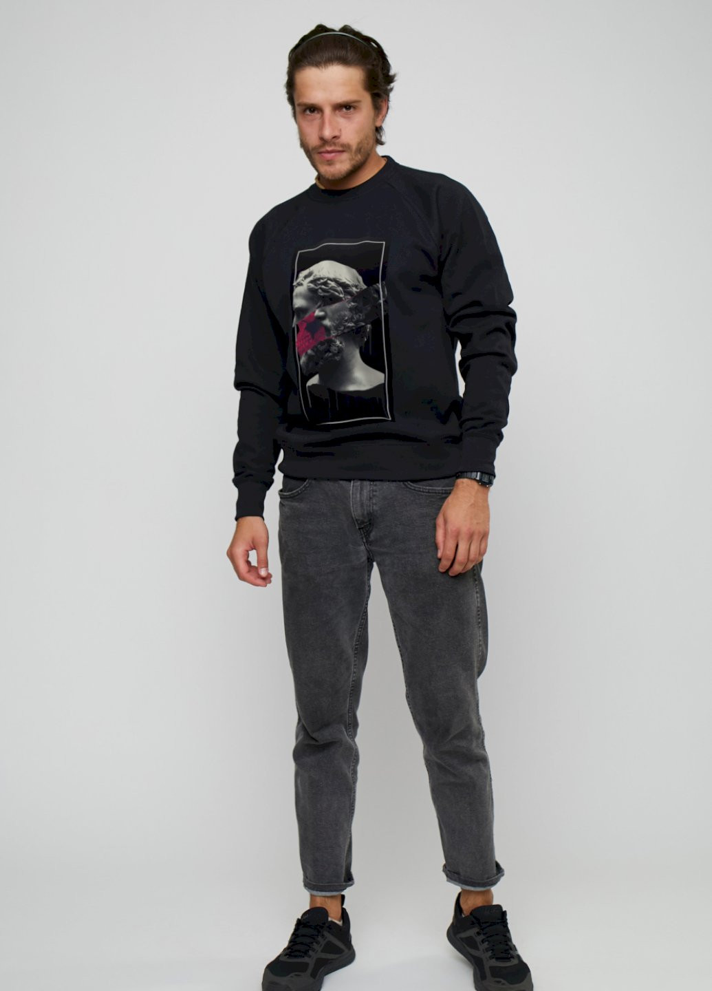 Черный свитшот мужской YAPPI (198688850)
