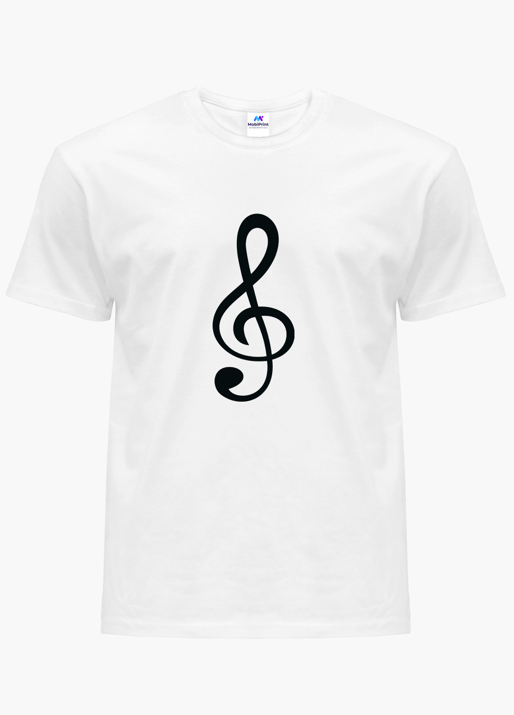 Футболка жіноча Скрипковий ключ (Treble clef) Білий (8976-2086) XXL MobiPrint - (216331042)