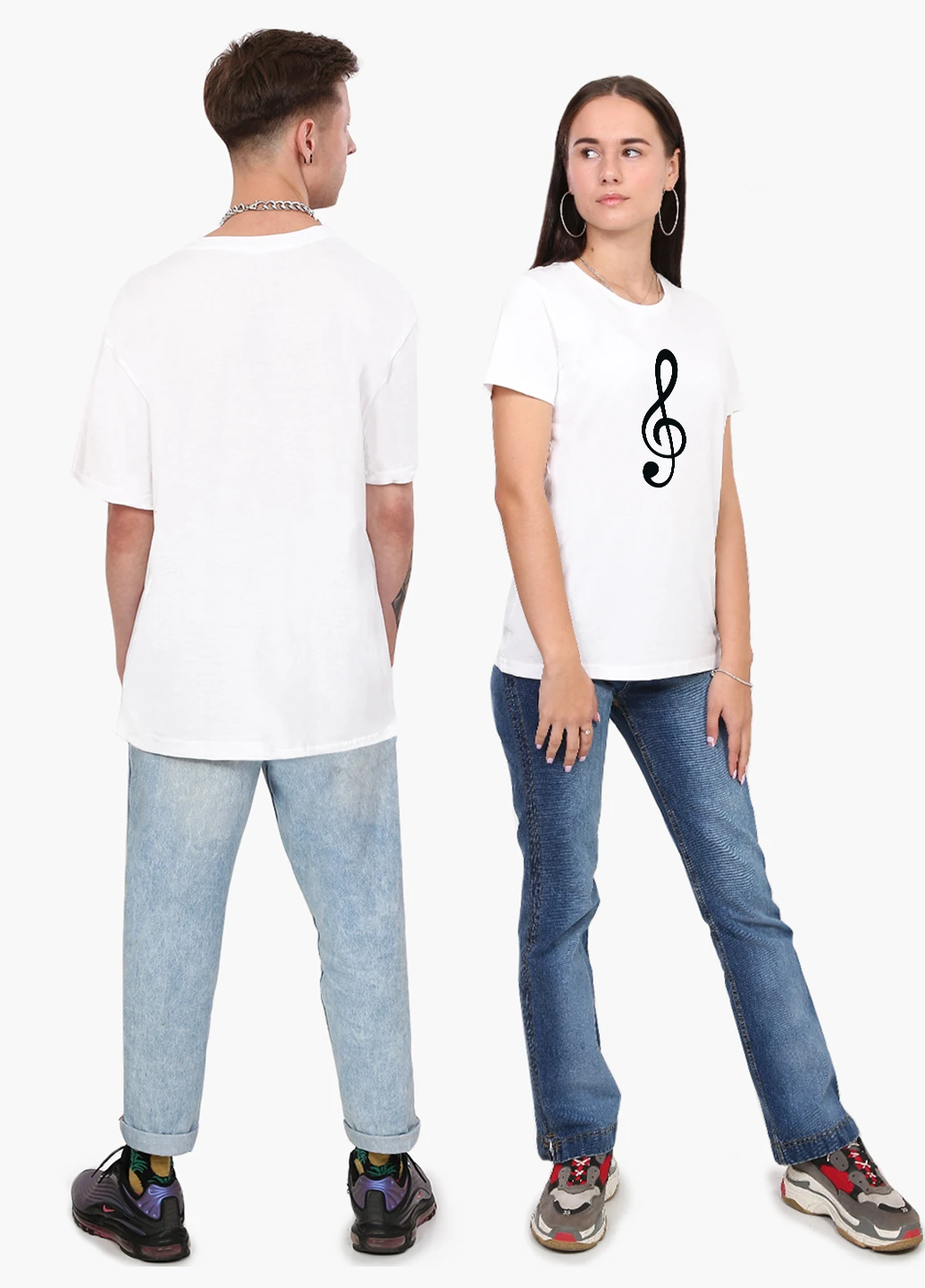 Футболка жіноча Скрипковий ключ (Treble clef) Білий (8976-2086) XXL MobiPrint - (216331042)